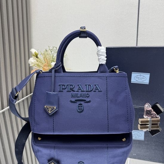 Prada Gardener Bag Canvas Medium Handbag 1BG554