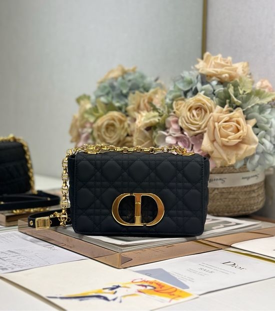 Christian Dior CD Caro Small Quilted Handbag Gold Hardware 1200