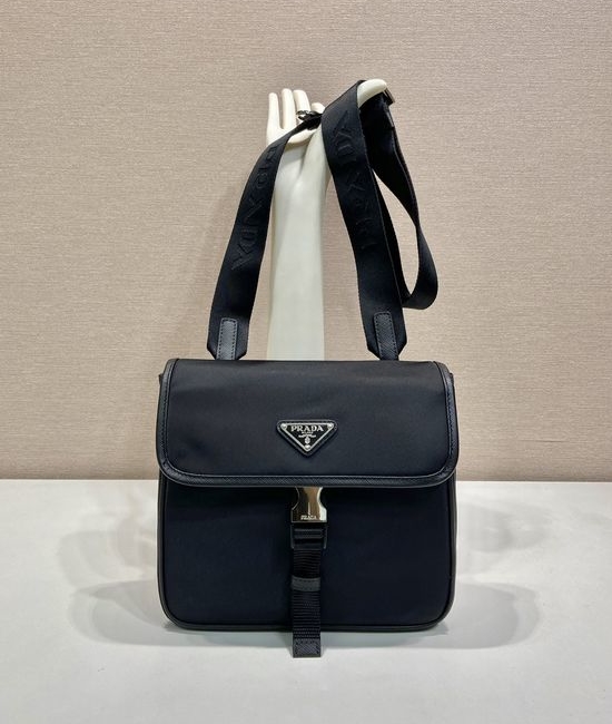 Prada Saffiano Leather Nylon Shoulder Bag 2VD077