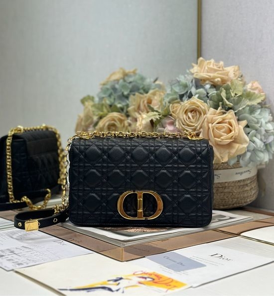 Christian Dior CD Caro Cannage Handbag Gold Hardware 1200