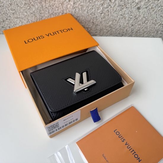 Louis Vuitton LV Twist Epi Leather Black Wallet M64414