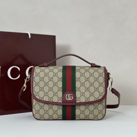 Gucci Coated Canvas Shoulder Bag 836842
