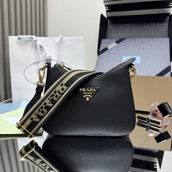 Prada Crossbody Bag Deerskin Pattern Cowhide 1BH193