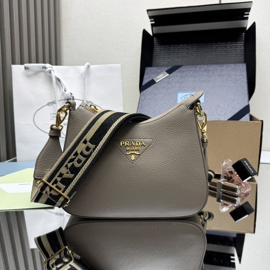 Prada Crossbody Bag Deerskin Pattern Cowhide 1BH193