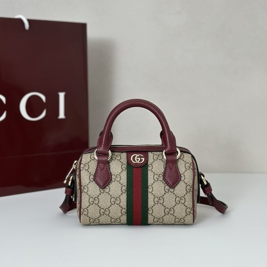 Gucci Brown Ankola Red Handbag 838478