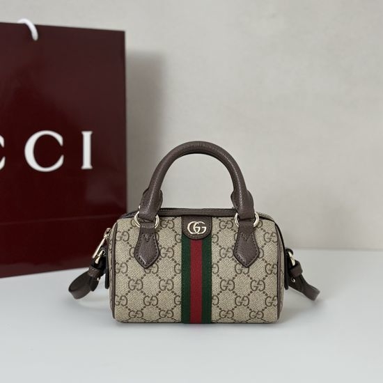 Gucci Mini Handbag Brown Leather 838478
