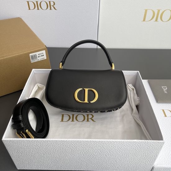 Christian Dior CD 30Montaigne Avenue Top Handle Blue Oblique Print M9370