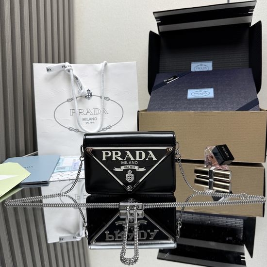 Prada Triangle Logo Flap Bag 1BH189