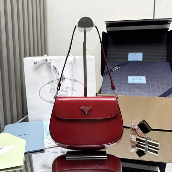 Prada Leather Shoulder Hobo Bag 1BD311