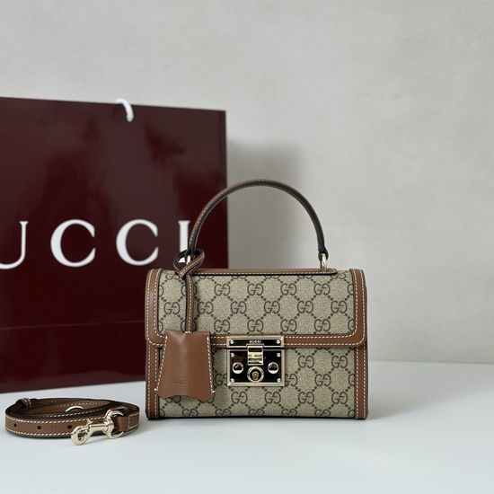 Gucci Coffee Brown Leather Satchel Bag 838999