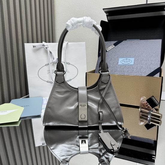 Prada Mini Runway Waxy Leather Crossbody Bag 1BG580