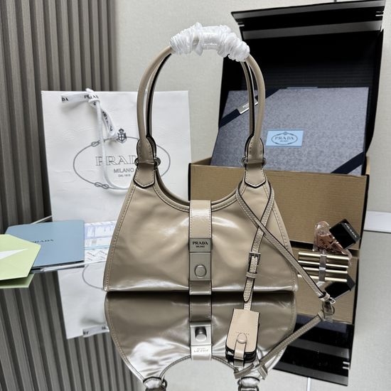 Prada Mini Runway Waxy Leather Crossbody Bag 1BG580