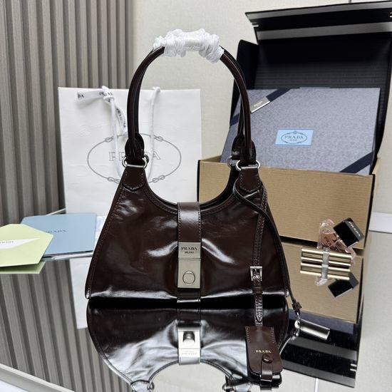 Prada Mini Runway Waxy Leather Crossbody Bag 1BG580
