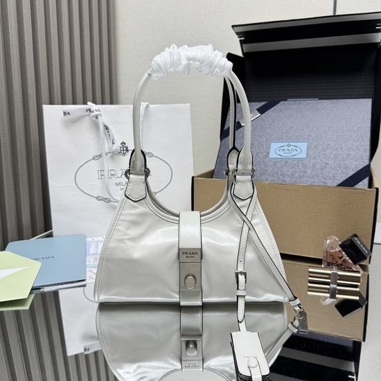 Prada Mini Runway Waxy Leather Crossbody Bag 1BG580