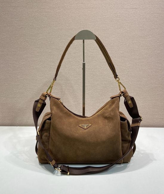 Prada Suede Explorer Shoulder Bag 1BC264