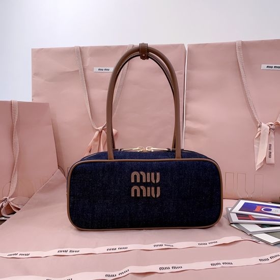 Miu Miu Canvas Bowling Handbag 5BB173