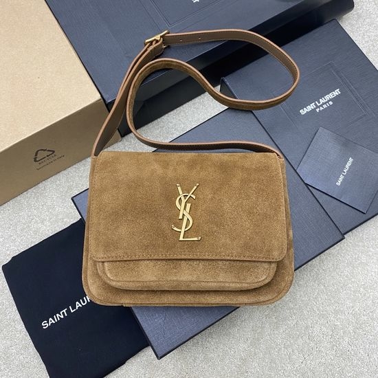 Yves Saint Laurent YSL Niki Besace Saddle Leather Bag 718556