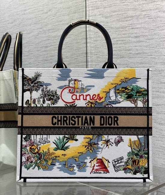 Christian Dior CD Tote Cannes Large Embroidery 8001