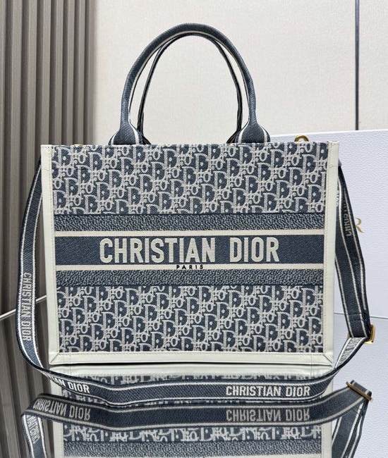 Christian Dior CD Book Tote Embroidered Shopping Bag