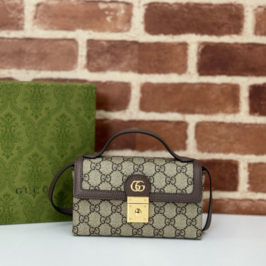 Gucci Handbag Coffee PVC Leather 772314