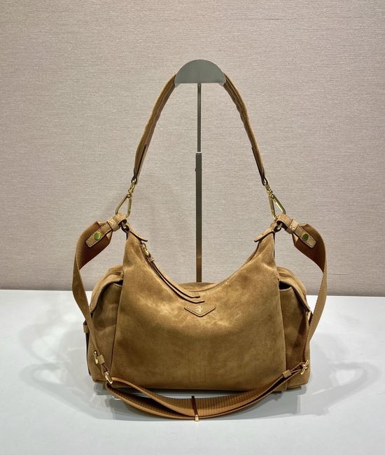 Prada Suede Explorer Shoulder Bag 1BC264