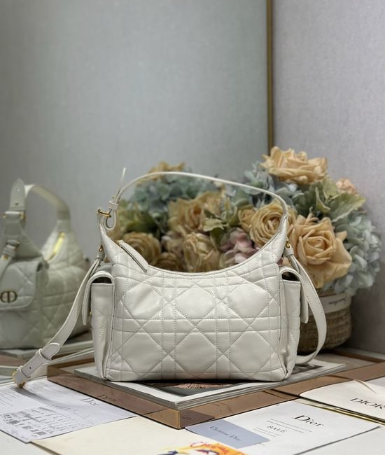 Christian Dior CD D-Dream White Lambskin Handbag 6323