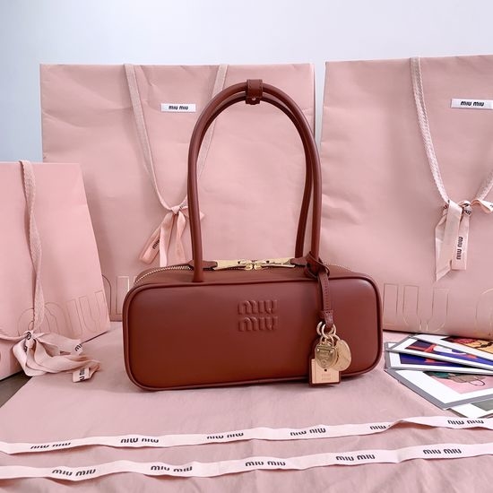 Miu Miu Bowling Bag Long Handle Leather 5BB173