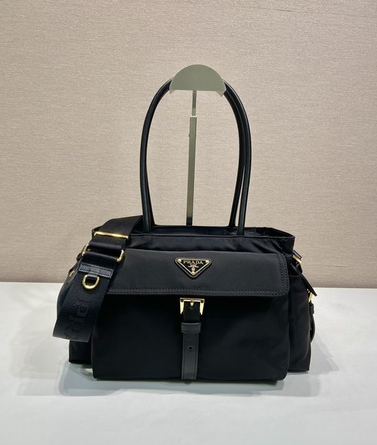 Prada Nylon and Leather Tote Handbag 1BG596