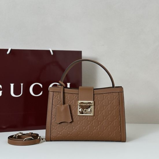 Gucci Embossed Leather Shoulder Bag 838992