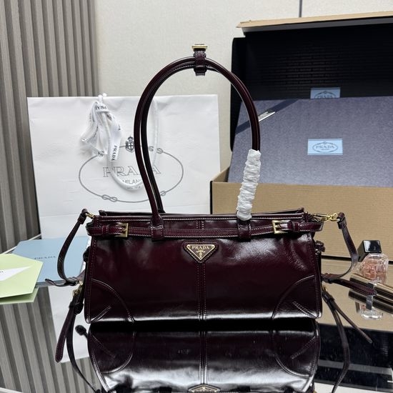 Prada Leather Top Handle Shoulder Bag 1BA426
