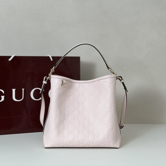 Gucci Light Pink Embossed Handbag 815103