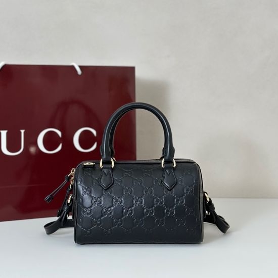 Gucci Crossbody Bag Embossed G Black 848889