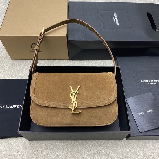 Yves Saint Laurent YSL LE CASSANDRE Caramel Frosted Box Leather Bag 832330