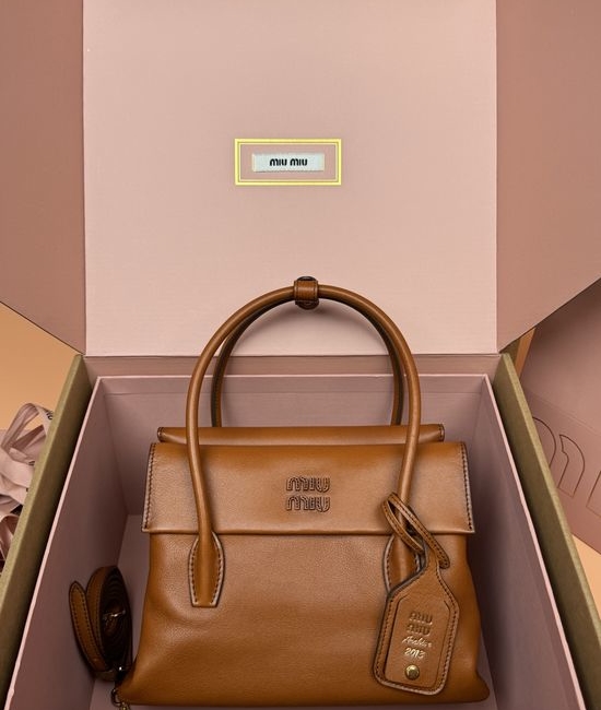 Miu Miu Solitaire Nappa Leather Handbag _5BA302