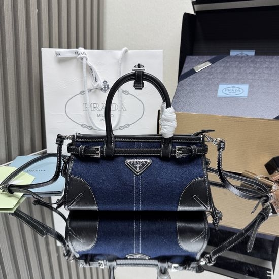 Prada Bonnie Denim Mini Satchel Crossbody Bag 9794