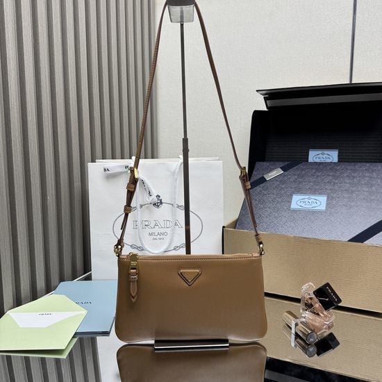 Prada Calfskin Underarm Shoulder Bag 1BC238