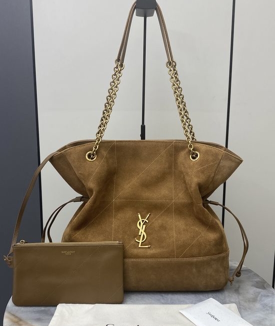 Yves Saint Laurent YSL Jamie Large Pochon Matte Leather Tote Bag 809824