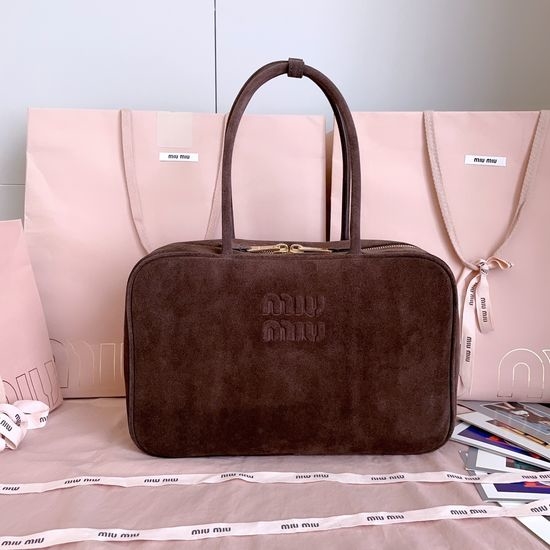 Miu Miu Suede Briefcase Large Capacity Bag 5BB117
