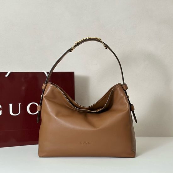 Gucci Large Bag Brown Leather 850926