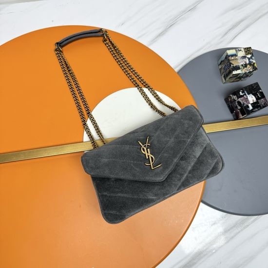 Yves Saint Laurent YSL LouLou Small Suede Chain Bag 801437