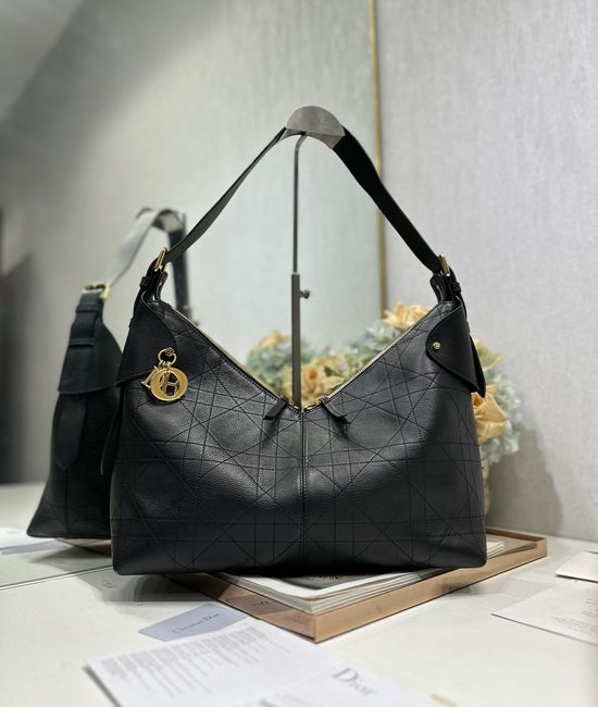Christian Dior CD Voyage Large Black Handbag 2844