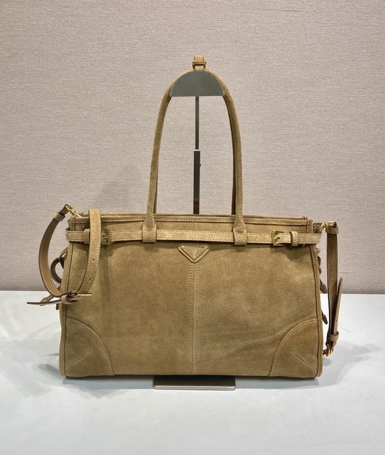 Prada LusSolf Suede Tote Bag 1BA433