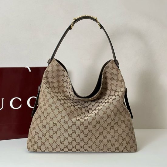 Gucci Beige Cloth and Coffee Leather Top Quality Bag 850546