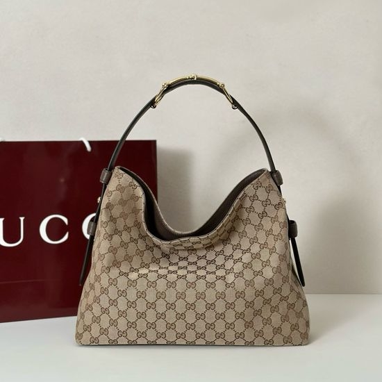 Gucci Handbag Apron Canvas Leather 850926