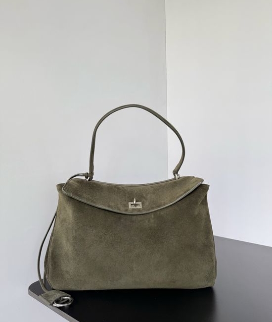 Balenciaga Rodeo Oversized Suede Shoulder Bag 789772