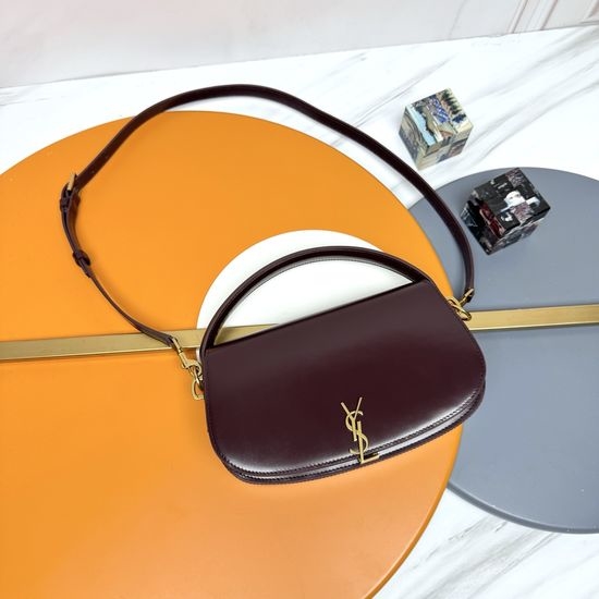 Yves Saint Laurent YSL Voltaire Luxe Leather Half-Moon Bag 787671