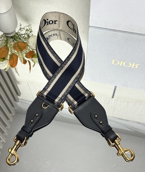 Christian Dior CD Letter Blue Wide Shoulder Strap 9932
