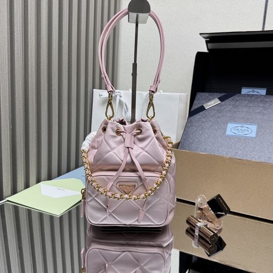 Prada Re-Nylon Quilted Bucket Bag 1BH038