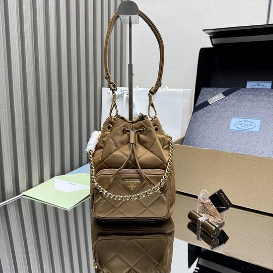 Prada Re-Nylon Quilted Bucket Bag 1BH038