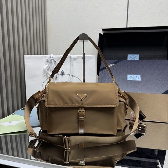 Prada Large Recycled Nylon Messenger Bag 1BD391